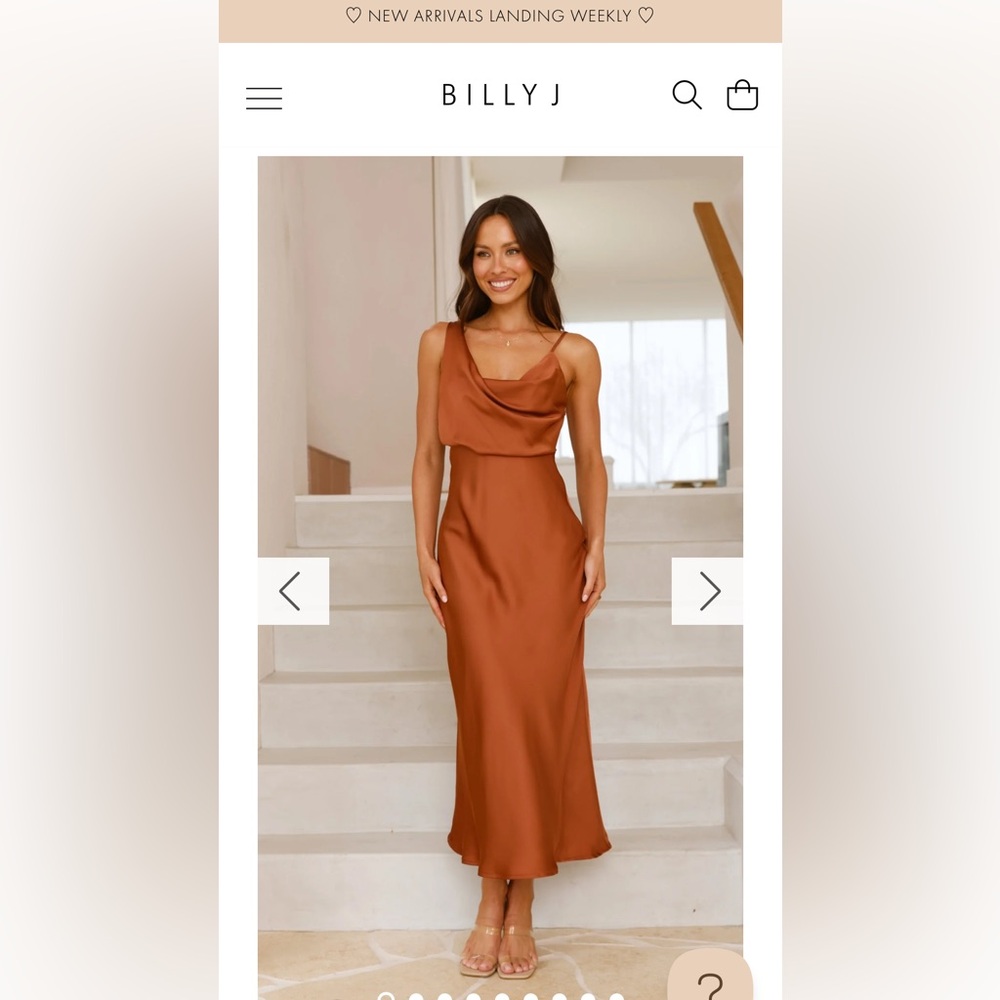 Billy J: Audrey Maxi Dress - Copper (size 18)